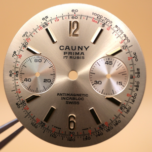 Cadran de montre Chronographe Valjoux 7733 - CAUNY Prima Ø32mm [NOS] Watch Dial