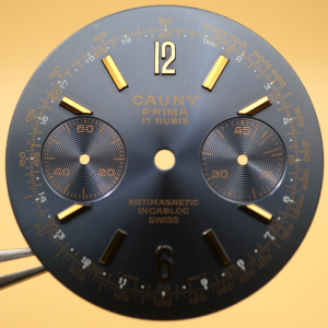 Cadran de montre Chronographe Valjoux 7733 - CAUNY Prima Ø32mm [NOS] Watch Dial