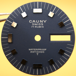 Cadran de montre AS 1701 - CAUNY Swiss Ø27,50mm Jour+Date [NOS] Watch Dial