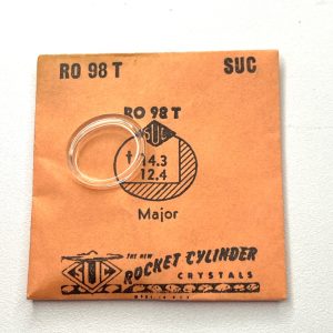 Verre montre SUC RO 98T - Major - 14,3x12,4 [NOS] (Watch crystal)
