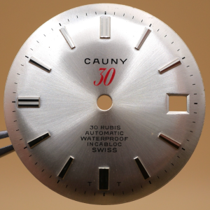 Cadran de montre ETA 2452 - CAUNY 30 Ø28mm Date [NOS] Watch Dial
