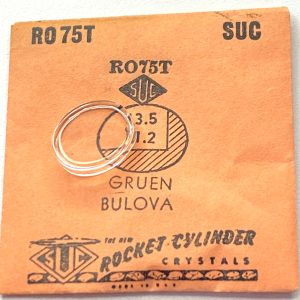 Verre montre SUC RO 75T - GRUEN BULOVA - 13,5x11,2 [NOS] (Watch crystal)
