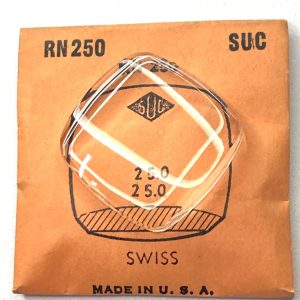 Verre montre SUC RN 250 - SWISS - 25x25 [NOS] (Watch crystal)