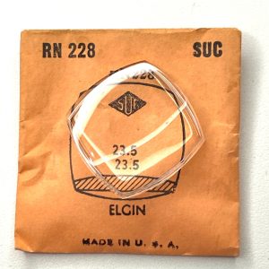 Verre montre SUC RN 228 - ELGIN - 23,5x23,5 [NOS] (Watch crystal)