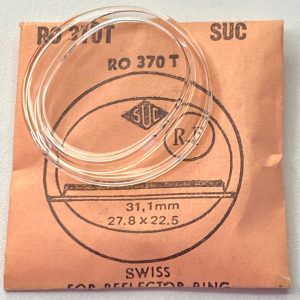 Verre montre SUC RO 370T - SWISS - 27,8x22,5 [NOS] (Watch crystal)