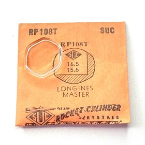 Verre montre SUC RP 108T - LONGINES MASTER - 16,5x15,6 [NOS] (Watch crystal)