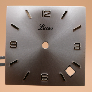 Cadran de montre carré JEJ 26D - LUXE Ø25,30x25,30mm Date 4H30 [NOS] Watch dial