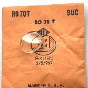 Verre montre SUC RO 70T - GRUEN 275/961 - 12,9x10,4 [NOS] (Watch crystal)