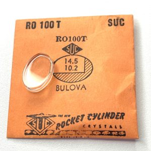 Verre montre SUC RO 100T - BULOVA - 14,5x10,2 [NOS] (Watch crystal)