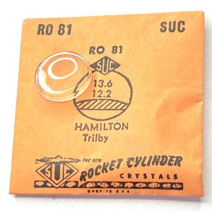 Verre montre SUC RO 81 - Hamilton Trilby - 13,6x12,2 [NOS] (Watch crystal)