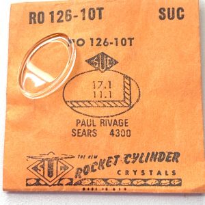 Verre montre SUC RO 126-10T - PAUL RIVAGE SEARS 17,1x11,1 [NOS] (Watch crystal)