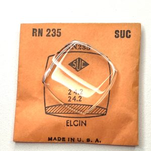 Verre montre SUC RN 235 - ELGIN - 24,2x24,2 [NOS] (Watch crystal)