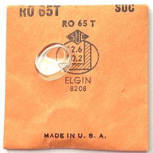 Verre montre SUC RO 65T - ELGIN 8208 - 12,6x10,2 [NOS] (Watch crystal)
