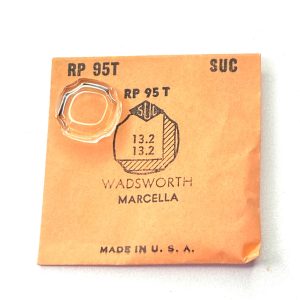 Verre montre SUC RP 95T - WADSWORTH MARCELLA - 13,2x13,2 [NOS] (Watch crystal)