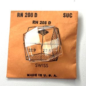 Verre montre SUC RN 208D - SWISS - 22,9x22,5 [NOS] (Watch crystal)