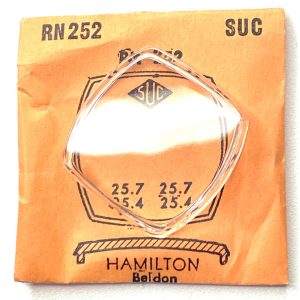 Verre montre SUC RN 252 - HAMILTON Beldon -  25,7x25,7 [NOS] (Watch crystal)