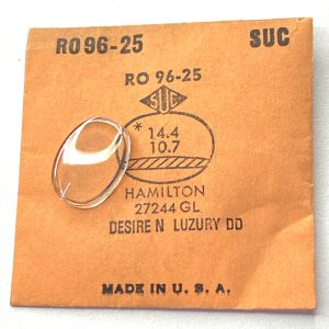 Verre montre SUC RO 96-25 - HAMILTON 27244 GL - 14,4x10,7 [NOS] (Watch crystal)