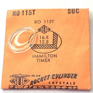 Verre montre SUC RO 115T - HAMILTON TIMEX 16,5x12,8 [NOS] (Watch crystal)