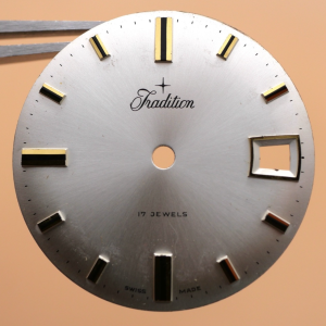 Cadran de montre AS 1701 - TRADITION Ø28mm Date 3h [NOS] Watch Dial