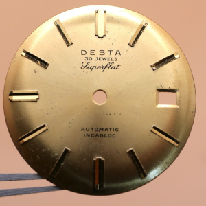 Cadran de montre AS 1701 - DESTA Superflat Ø29,20mm Date 3h [NOS] Watch Dial