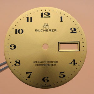 Cadran de montre ETA 2538 - BUCHERER Ø29,10mm Date 3h [NOS]