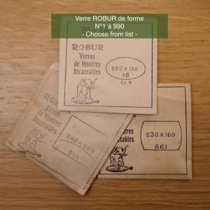 Verre de montre Acrylique de forme - N°1 à 999+ ROBUR [NOS] Carré Rectangle