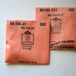 Verre montre SUC RS 104-31/31T - BENRUS GRUEN 275/905 -  11x10,2 [NOS]