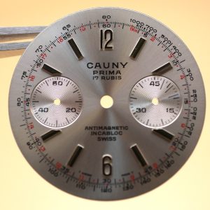 Cadran de montre Chronographe Valjoux 7733 - Cauny Ø32mm [NOS] Watch dial