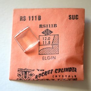 Verre montre SUC RS 111B - ELGIN - 12x11,8 [NOS] (Watch crystal)