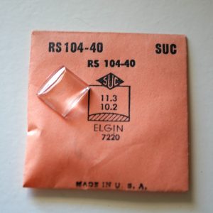Verre montre SUC RS 104-40 - ELGIN 7220 - 11,3x10,2 [NOS] (Watch crystal)