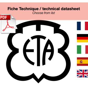 Fiche Technique ETA [PDF] - Choose from list (Technical Datasheet)