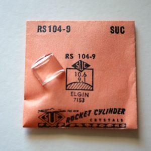 Verre montre SUC RS 104-9 - ELGIN 7153 - 10,6x9,1 [NOS] (Watch crystal)