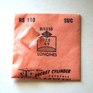 Verre montre SUC RS 110 - LONGINES - 12x9,9 [NOS] (Watch crystal)