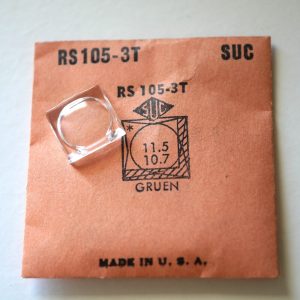 Verre montre SUC RS 105-3T - GRUEN - 11,5x10,7 [NOS] (Watch crystal)