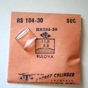 Verre montre SUC RS 104-30 - BULOVA - 11x8,8 [NOS] (Watch crystal)