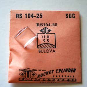 Verre montre SUC RS 104-25 - BULOVA - 11x9,5 [NOS] (Watch crystal)