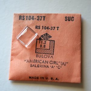 Verre montre SUC RS 104-37T - BULOVA - 11,2x8,8 [NOS] (Watch crystal)