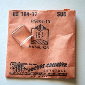 Verre montre SUC RS 104-17 - HAMILTON - 10,7x10,2 [NOS] (Watch crystal)