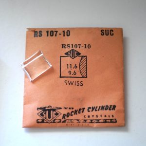 Verre montre SUC RS 107-10 - SWISS - 11,6x9,6 [NOS] (Watch crystal)