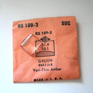 Verre montre SUC RS 109-3 - GRUEN 865/215 - 11,9x10,1 [NOS] (Watch crystal)