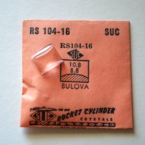 Verre montre SUC RS 104-16 - BULOVA - 10,8x8,8 [NOS] (Watch crystal)