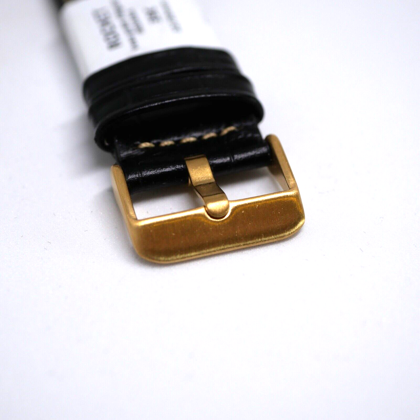 Bracelet Cuir Véritable 22 mm Noir ROCHET Façon alligator FAIT MAIN – Image 3