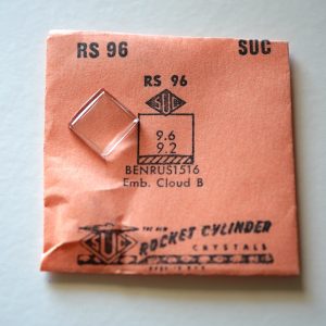 Verre montre SUC RS 96 - BENRUS 1516 - 9,6x9,2 [NOS] (Watch crystal)