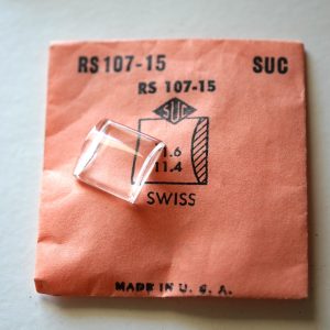 Verre montre SUC RS 107-15 - SWISS - 11,6x11,4 [NOS] (Watch crystal)