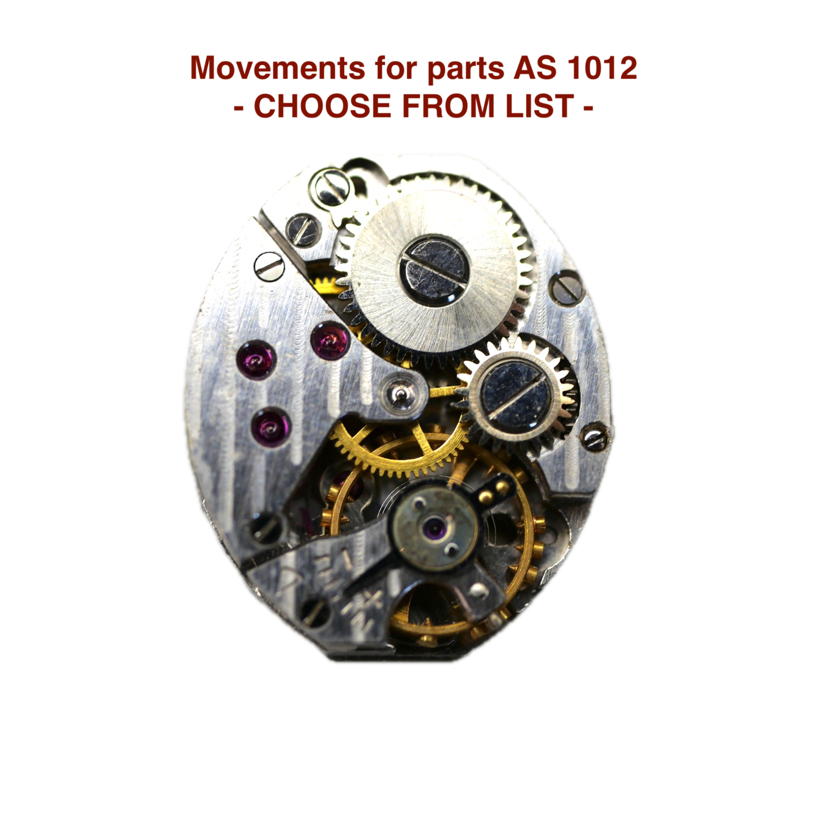 mouvement / watch movement AS 1012 - CHOOSE FROM LIST - (for parts)