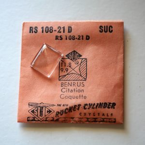 Verre montre SUC RS 108-21D - BENRUS Citation - 11,8x9,9 [NOS] (Watch crystal)