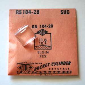 Verre montre SUC RS 104-28 - ELGIN 7322 - 11x10,7 [NOS] (Watch crystal)