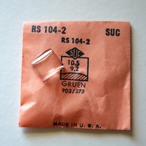 Verre montre SUC RS 104-2 - GRUEN 903/275 - 10,5x9,2 [NOS] (Watch crystal)
