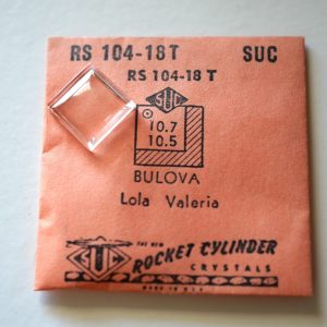 Verre montre SUC RS 104-18T - BULOVA - 10,7x10,5 [NOS] (Watch crystal)