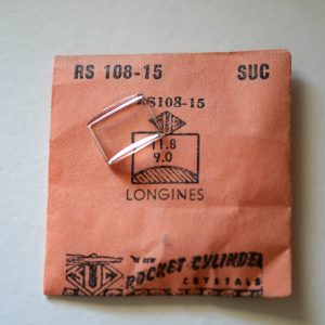 Verre montre SUC RS 108-15 - LONGINES - 11,8x9 [NOS] (Watch crystal)